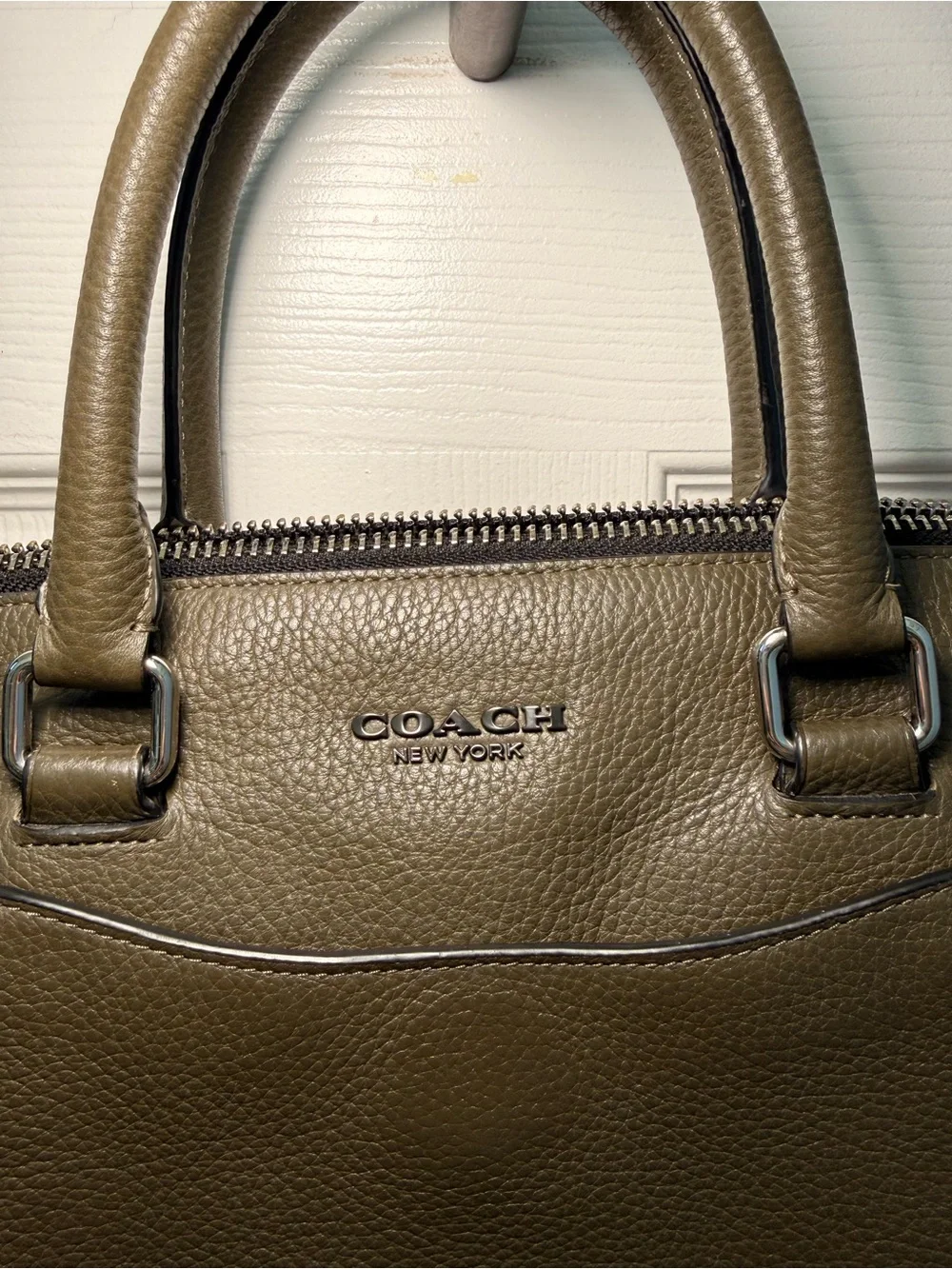 Coach Beckett Pocket Briefcase Olive Green